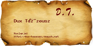 Dux Tézeusz névjegykártya
